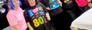 80's party at Olea Care Group Nursing Hoem Hazel Grove