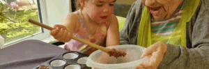 Making muffins on National Chocolate Day